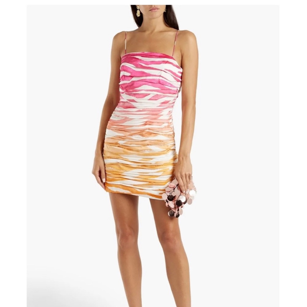NWT Retrofete Elsie Dress In Ombre Sunset Zebra size Medium